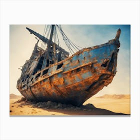 Ship In The Desert - 1 Canvas Print