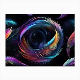 Colorful Feathers 3 Canvas Print