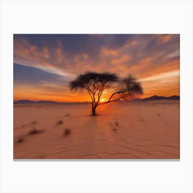 Sunset In The Desert 6 Canvas Print