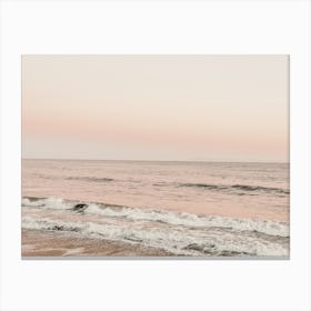Pink Sunset Ocean Canvas Print