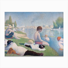 Bathers At Asnieres, Georges Seurat Canvas Print