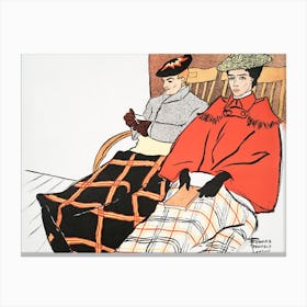 Man And Woman Sitting Together (1897), Edward Penfield Canvas Print