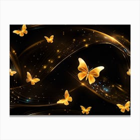 Golden Butterflies 18 Canvas Print