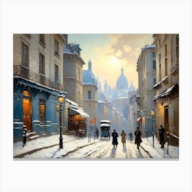 Paris In Winter Canvas Print