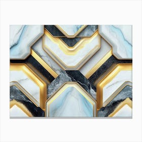 3d Abstract Marble Modern Canvas Print