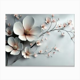 Flowers On A Wall 7 Canvas Print