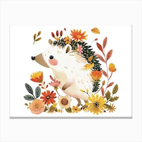 Little Floral Hedgehog 7 Canvas Print