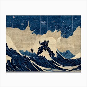 Optimus Prime Hokusai The Great Wave Canvas Print