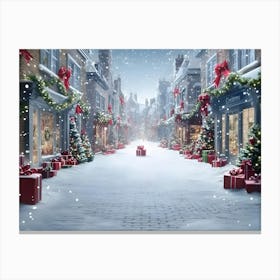 Christmas Street Canvas Print