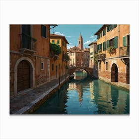 Canals Of Venice Canvas Print