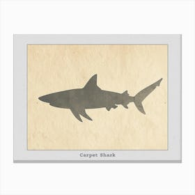 Carpet Shark Silhouette 4 Poster Canvas Print