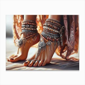 Jewelry for women's feet Canvas Print