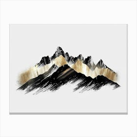 Gold Mountains Painting 3 Canvas Print