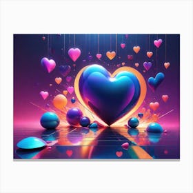 Colorful Heart Creative 11 Canvas Print