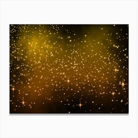 Yellow Shining Star Background Canvas Print