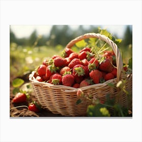Basket Of Strawberries 7 Canvas Print
