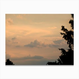 Sunset Clouds With Muted Tones Canvas Print