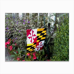 Flag Of Maryland in Ocean City Canvas Print