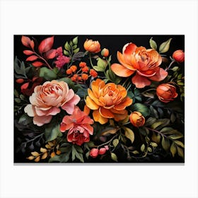 Default A Stunning Watercolor Painting Of Vibrant Flowers And 3 (1) (1) Canvas Print