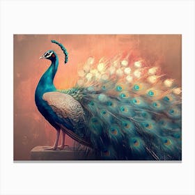 Peacock Abstract 3 Canvas Print