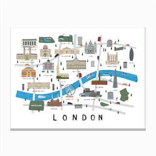 London Map Print Canvas Print
