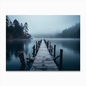 Pier In The Fog 5 Canvas Print