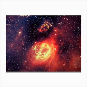 Space collage: deep space 2 Canvas Print