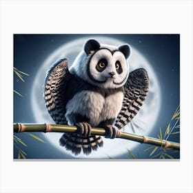 Panda-Owl Fantasy Canvas Print