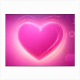 A Glowing Pink Heart Vibrant Horizontal Composition 11 Canvas Print