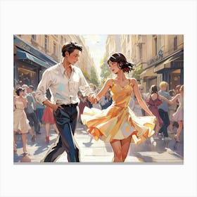 Dance In Paris Canvas Print