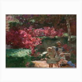 Children In The Garden Canvas Print