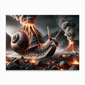 Snailcano Snail-Volcano Fantasy Canvas Print