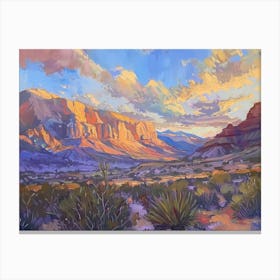 Western Sunset Landscapes Red Rock Canyon Nevada 3 Canvas Print