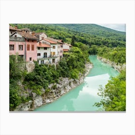 Soca River in Slovenia Canvas Print