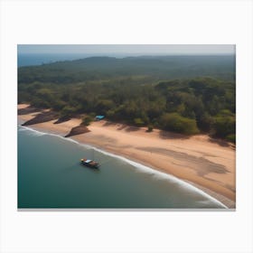 Aerial View Of Beautiful Coastline Of India Canvas Print