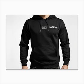 Man In Black Hoodie Canvas Print