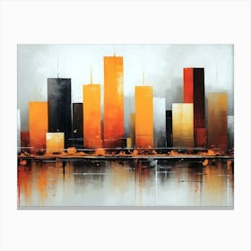 Abstract Cityscape painting 5 Canvas Print