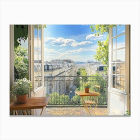 Paris Balcony Canvas Print