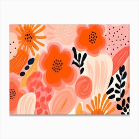 Abstract Floral Pattern Canvas Print