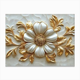 Gold Flower Canvas Print