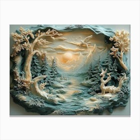 3d Mythical And Whimsical Forests Canvas Print