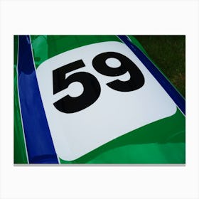 Racecar Number 59 Canvas Print