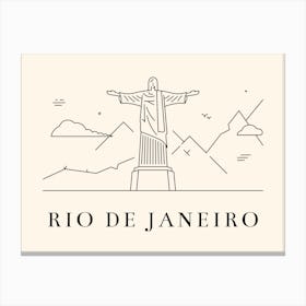 Rio De Janeiro travel poster Canvas Print