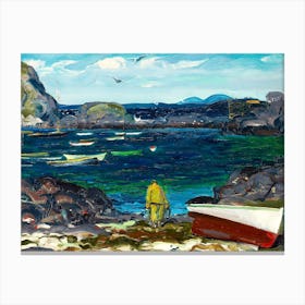 The Harbor Monhegan Coast Maine, George Wesley Bellows Canvas Print
