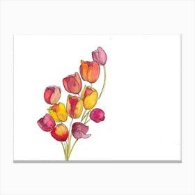 Watercolor Tulips 2 Canvas Print