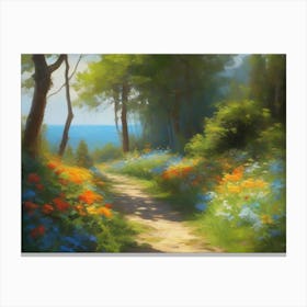 Path Out Of Woods Canvas Print