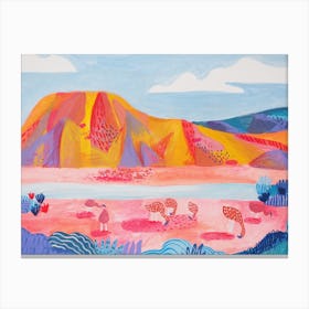 Bolivia Lago Colorado Canvas Print