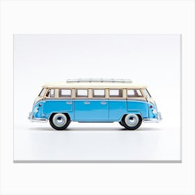 Toy Car Volkswagen Drag Bus Blue Canvas Print