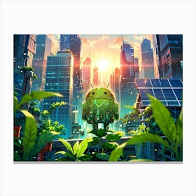 Android City Canvas Print