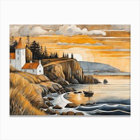 European Coastal Painting (58) Canvas Print